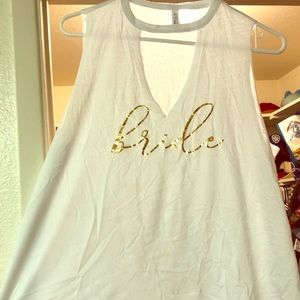 Float White Bride Tank Top